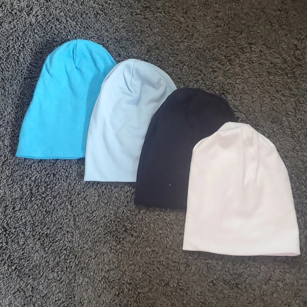 Cotton Baby Beanie Hats Set of 4